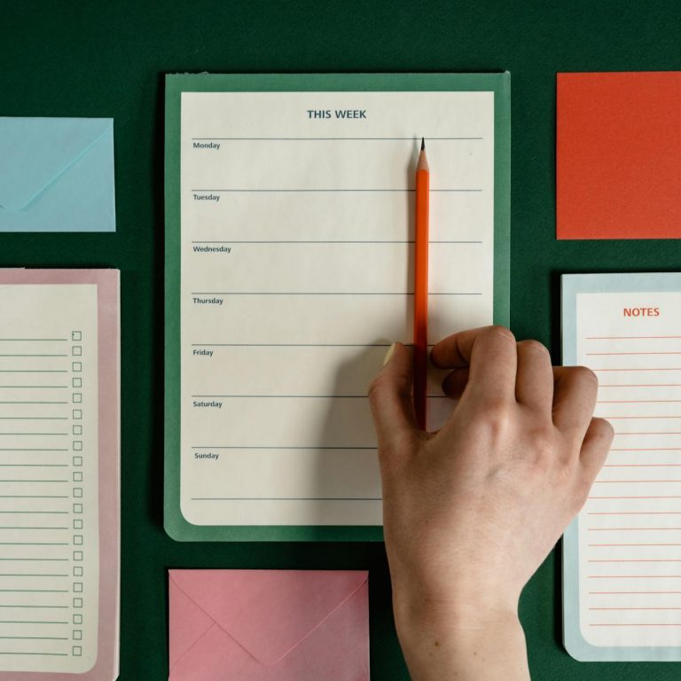 planners and pencils